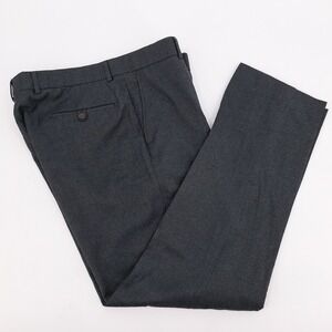 BALLIN Mens 38x31 Charcoal Gray Wool Dress Pants Comfort EZE Trousers Slacks